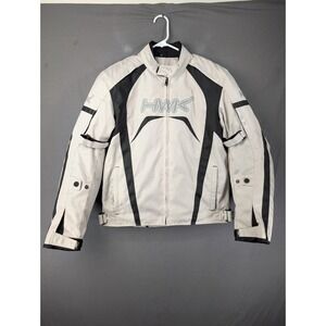 HWK Mens Motorcycle Riding Jacket All Weather Dual Sport Enduro Gray Black Small